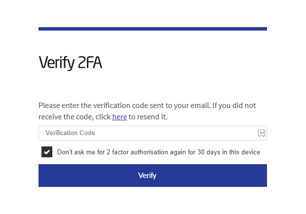Bluechip Reseller portal 2FA screenshot 1 Security Enhancements